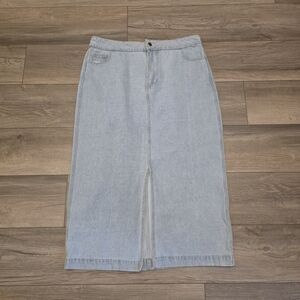 Skirt Denium Velvet Heart Women’s Paulina Denim Midi Skirt Light Blue Wash Size